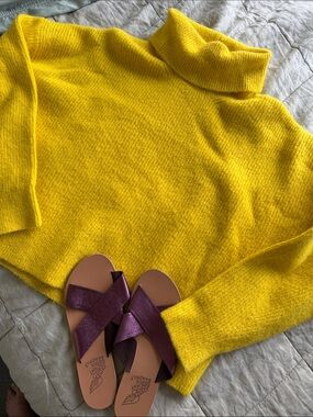 Weekday Bright Yellow Knit Turtleneck